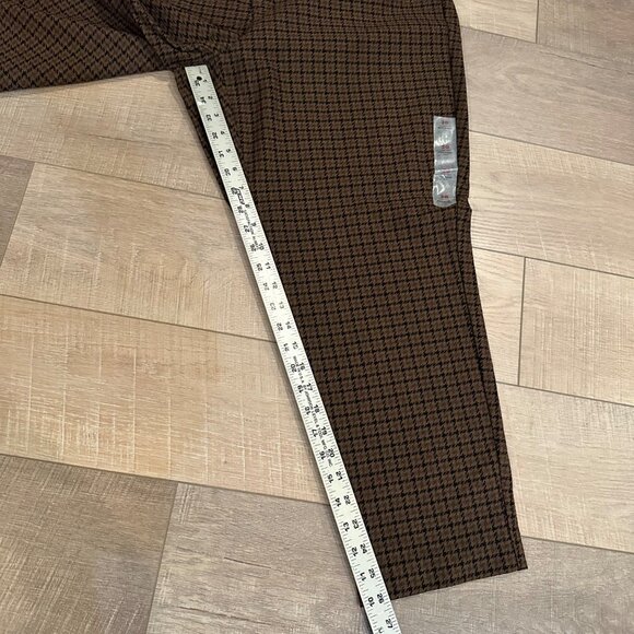 Old Navy High-Rise Pixie Skinny Ankle Pants Brown & Black Houndstooth Size 20 - Picture 3 of 10